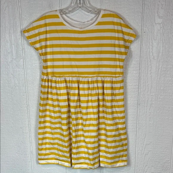 Girls Old Navy Yellow and White Striped Casual Kids Dress