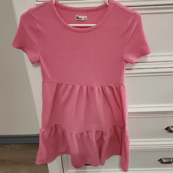 EPIC THREADS Ribbed Pink Tiered Dress