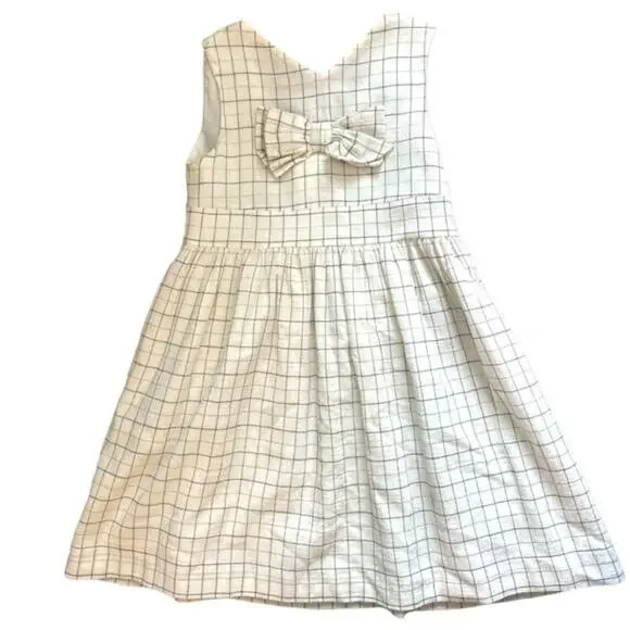 Mayoral of Spain Fancy Metallic Plaid Party Dress EUC Holliday Christmas
