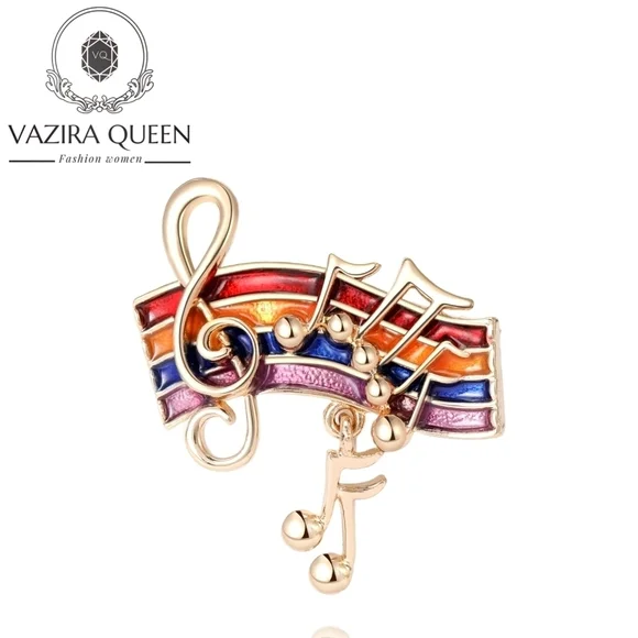 VQ Music Note Brooch