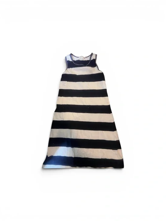 Crewcuts Navy and White Sleeveless Striped Dress size 6