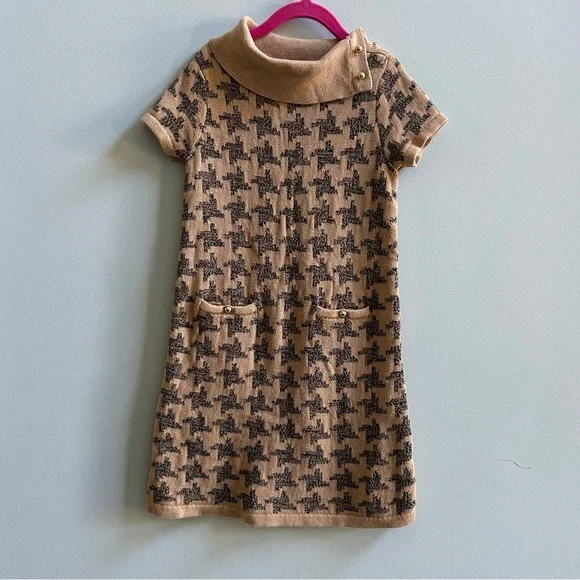Janie & Jack Houndstooth Sweater Dress, Size 6