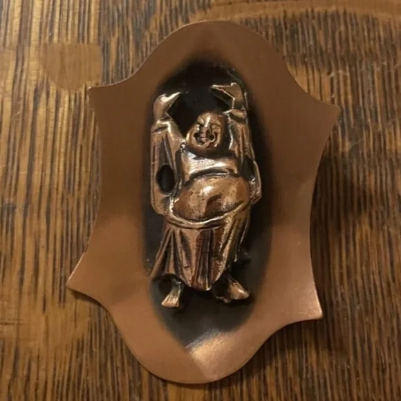 Vintage Copper Buddha Brooch