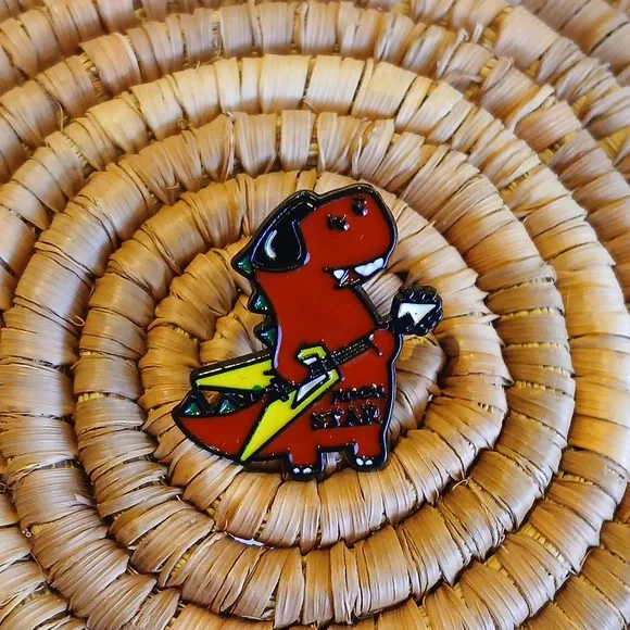 NEW Rock and Roll T-Rex Enamel Pin
