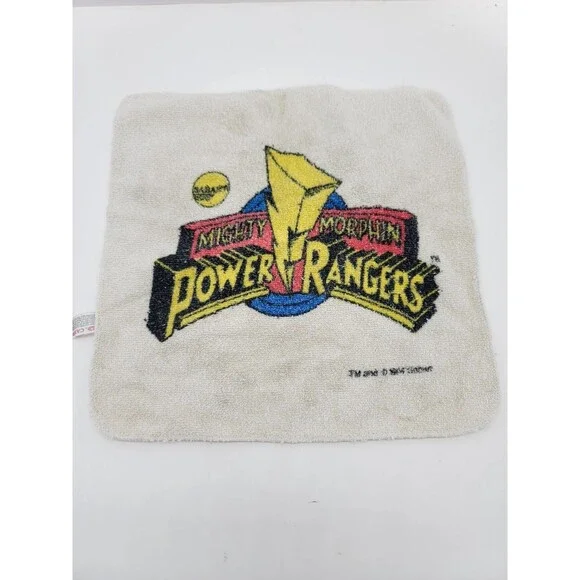 Vintage Mighty Morphin Power Rangers Washcloth 90's Used