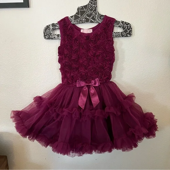 Popatu Baby Girls Purple Ruffle Dress Size 5/6