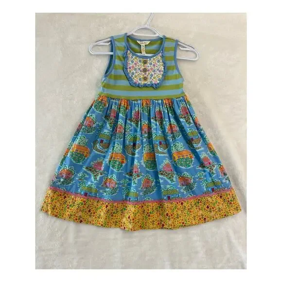 Matilda Jane Home Sweet Home Dress 10 Boho Peasant Ruffle