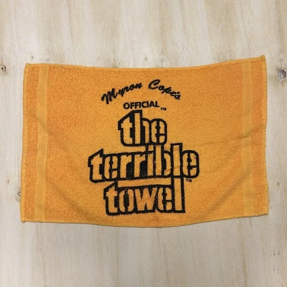 Pittsburgh Steelers Towel One Size Yellow NFL Football Myron Cope Terrible Towel