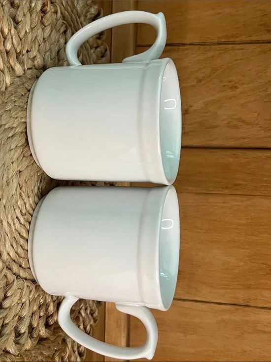 Discontinued Set of 2-Williams Sonoma- Pantry Essentials Coffee/Tea Cups. White