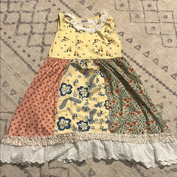 Floral Patchwork Kids Dress