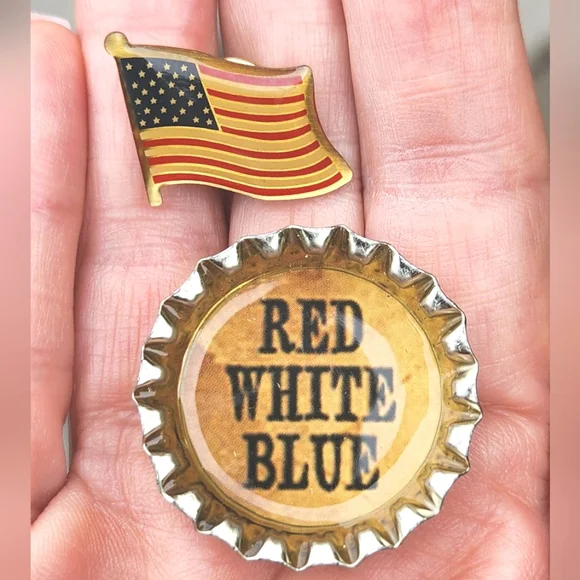 Anthropologie Pair of Patriotic Pins