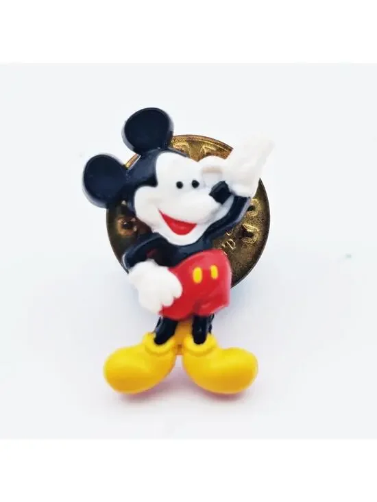 Disney Mickey Waving 3-D Small Pin Red/Yellow/White