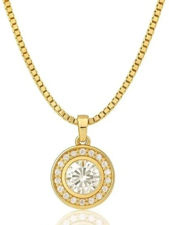 Exquisite 14K Gold Silver Cubic Zirconia Necklaces for Women Cubic Zirconia