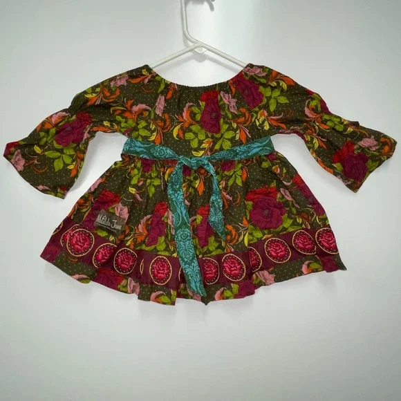 Matilda Jane Paint By Numbers Kids Girls Floral Bell Sleeve Dress Size 2‎