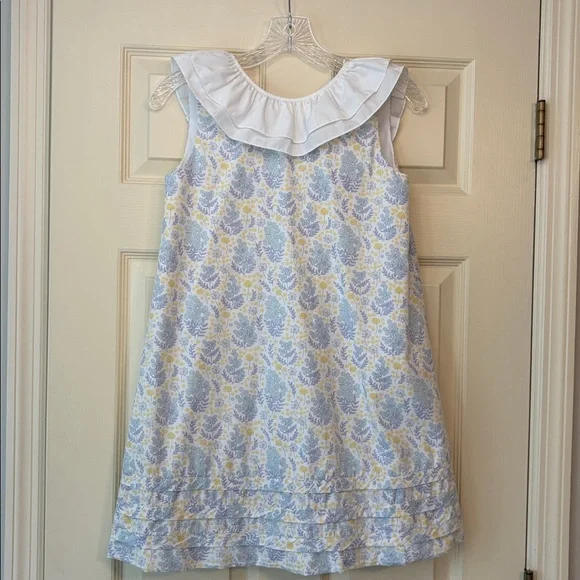 Shrimp and Grits Girls Ruffled Floral Sundress Spring Summer size 10