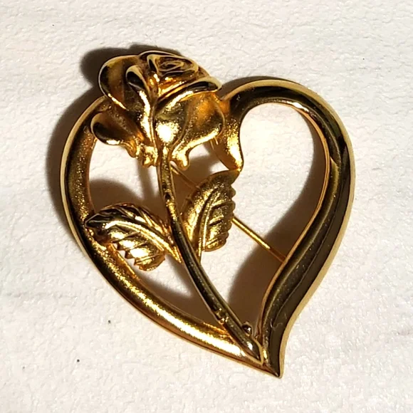Vintage R.D.C.‎ Gold Tone Princess Diana Memorial Brooch