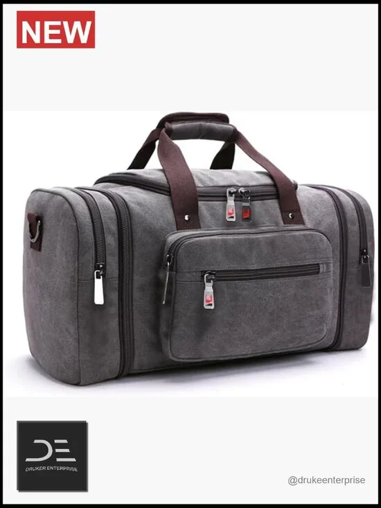 Canvas Duffel Bag Travel Weekender Overnight Carry On Gym