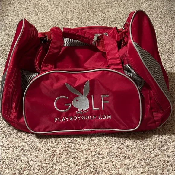 PLAYBOY Golf Red Duffel Bag