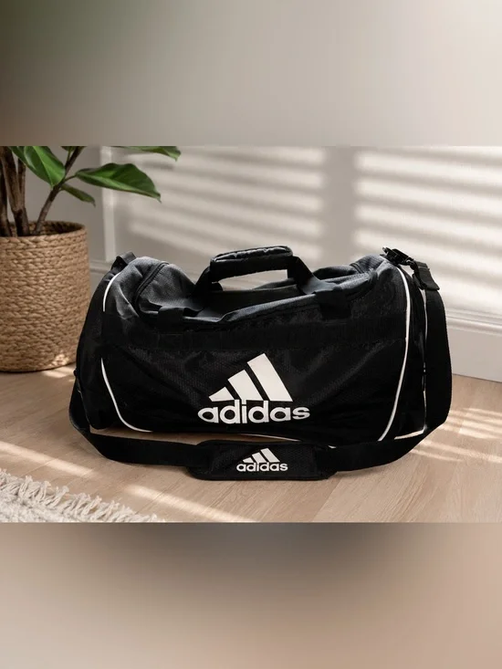 adidas black duffel duffle bag
