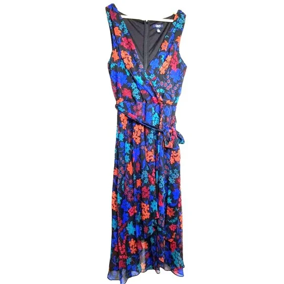 CHAPS Big Girls Sleeveless Maxi Dress by Ralph Lauren Floral Asymmetrical Hem16