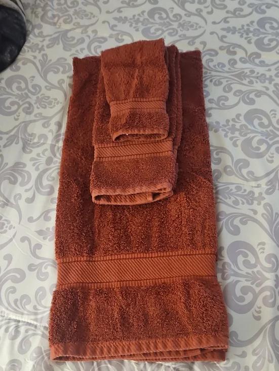 Towel set by Spring made  3 piece Rust Egyptian cotton. In excellent con…