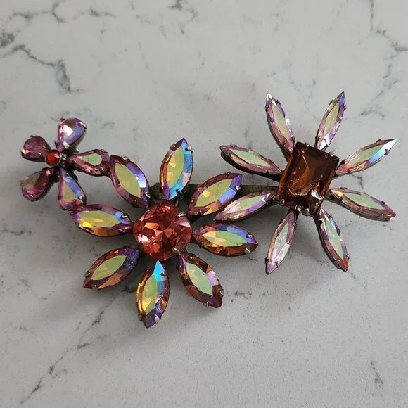 Sorrelli Crystal Flower Cluster Brooch