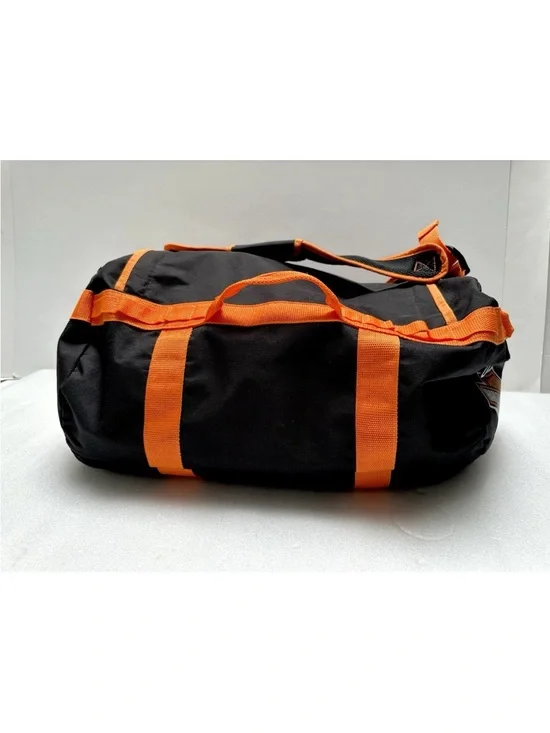 NEW HARLEY DAVIDSON MOTORCYCLE DUFFEL BACKPACK  TRAVEL TOURING BAG ORANGE BLACK