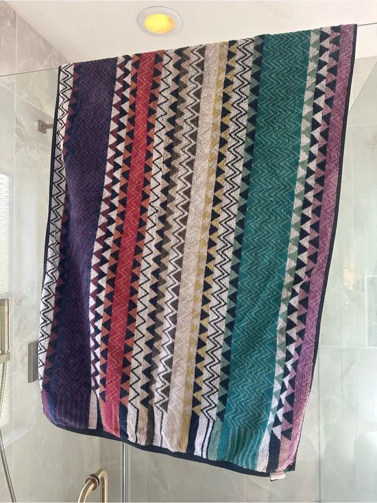 Missoni Home Orange Label Multicolor Zigzag Textile