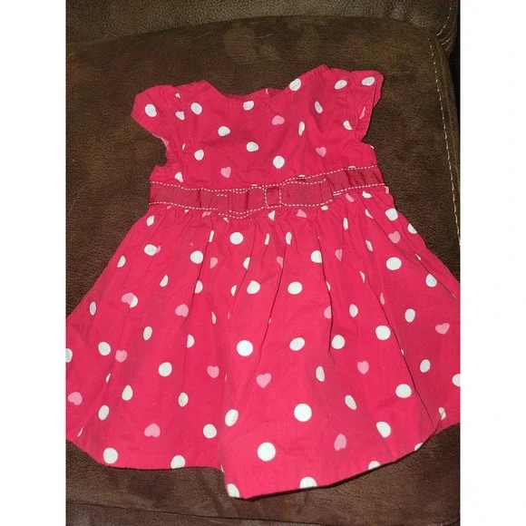 Gymboree valentine's day heart polka dot dress size 3 6 months