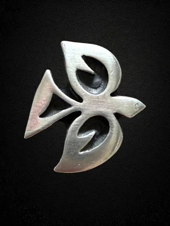 Vintage R Tennesmed Sweden Modernist Pewter Dove Bird Brooch Scandinavian Signed