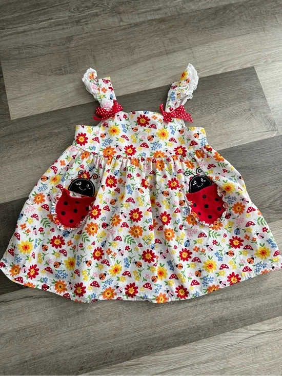 Good Lad long shirt 4t /dress with Red Ladybug Pockets
