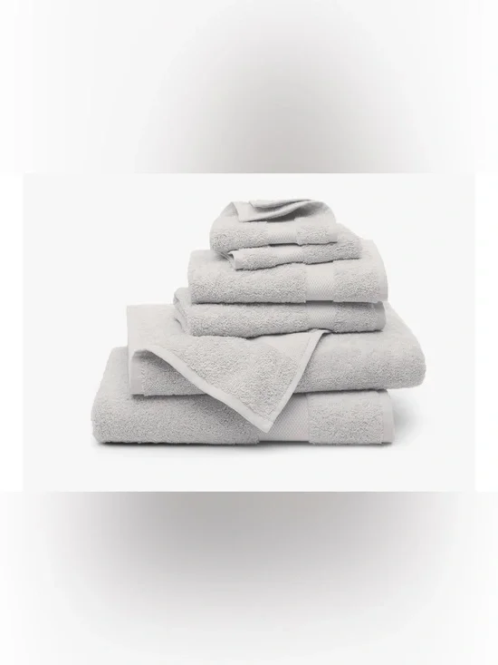 NWT Boll & Branch Plush Bath Towel Set new new new color pewter