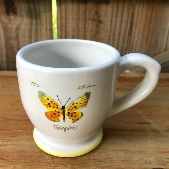 Williams Sonoma Butterfly 8oz Footed Tea Cup by Marc Lacaze 2008