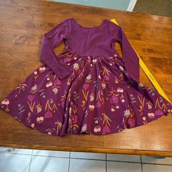 Tea Collection purple Dress with Floral Accents size 12