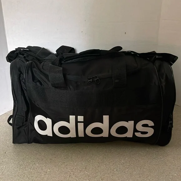 Adidas Originals Santiago Duffel Bag Trefoil Black White Travel Gym NEW