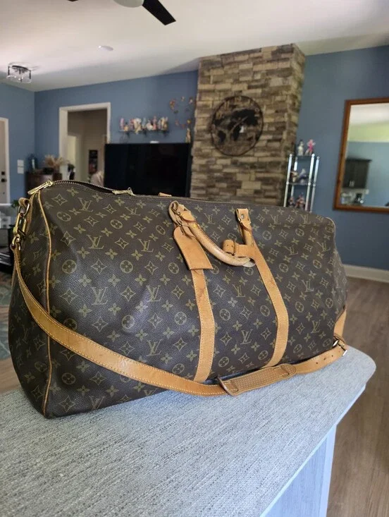 Louis Vuitton Monogram Canvas Duffel Bag in Brown and Tan