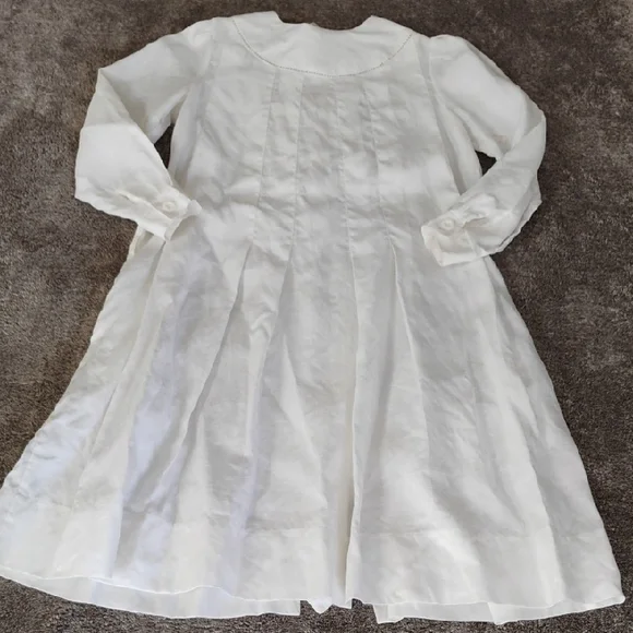 Laura Ashley Vintage Irish Linen Dress Girls 7-8 Years With Flaw