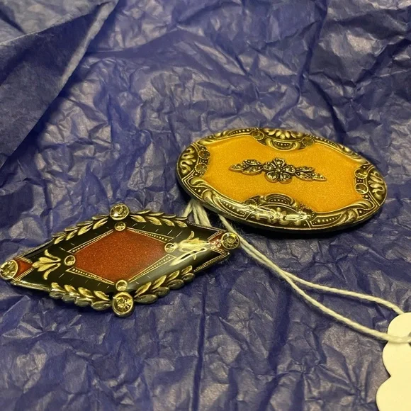 Catherine Popesco Silver Brooch with Intricate Design