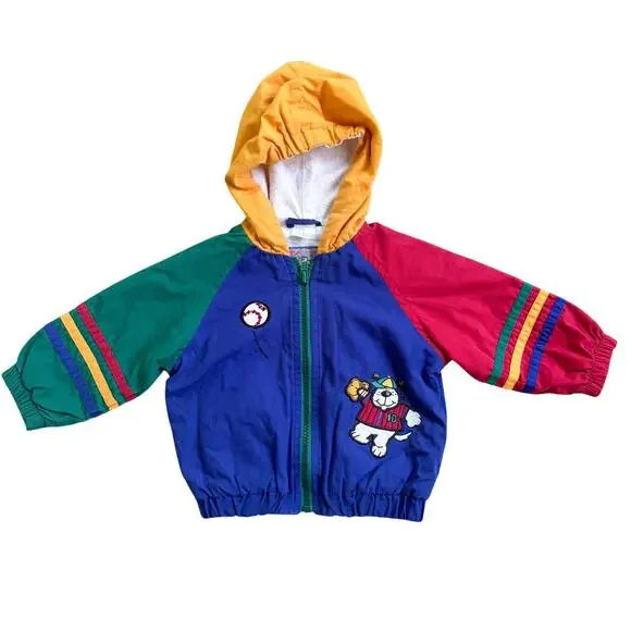 Vtg 1980s 1990s Weather Tamer Colorblock Baseball Jacket