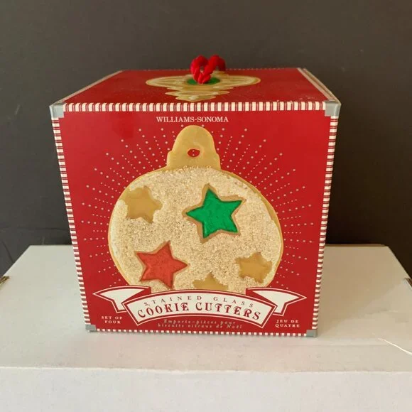 Williams Sonoma Stained Glass Cookie Cutters, Set Of 4 Christmas Holiday