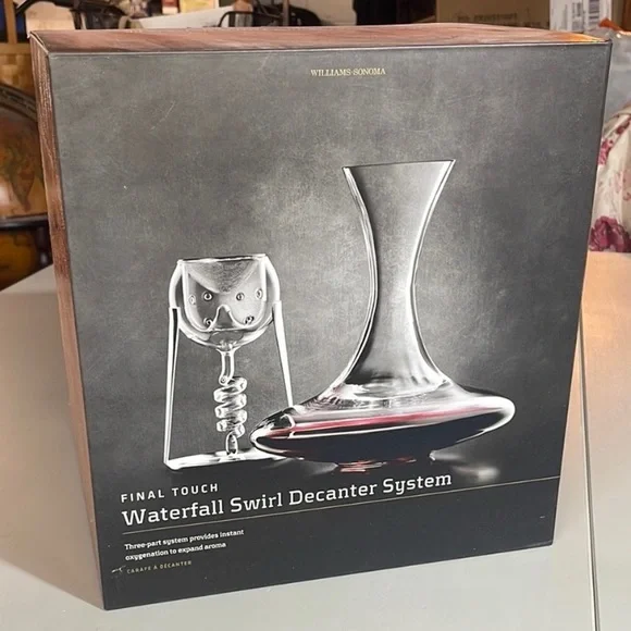 Williams and Sonoma Water fall decanter
