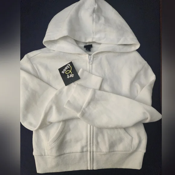 Art Class Kids White Zip-Up Hoodie