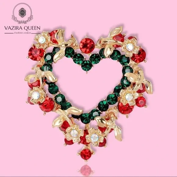 VQ Heart Brooch