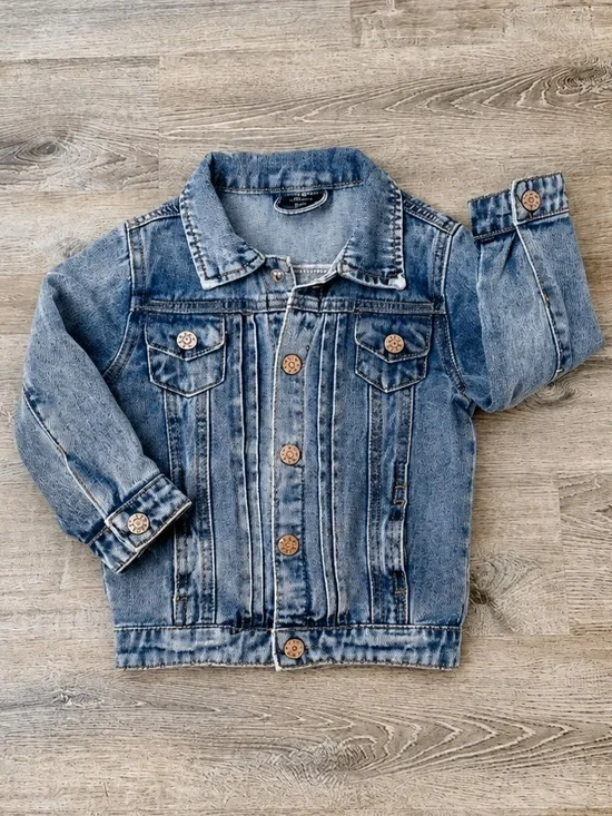 Little Bipsy Baby Denim Jacket Blue Jean Coat NWT Toddler Infant 0/3 month