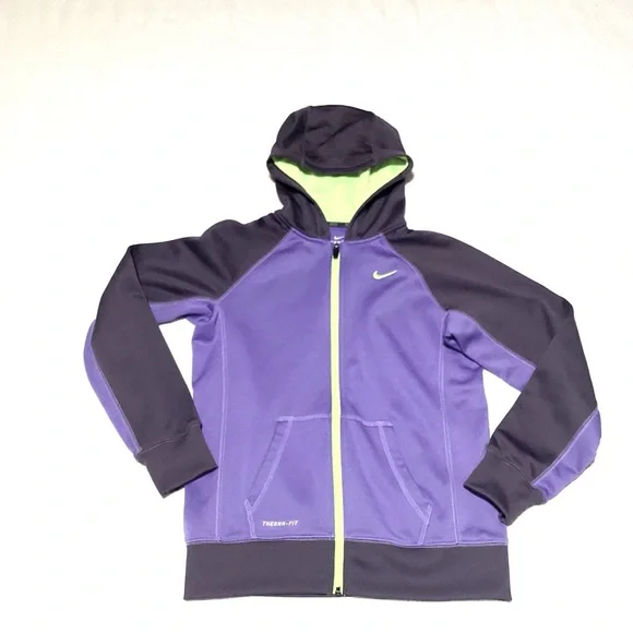 Nike Therma-Fit Girls Size XL Front Zip Hooded Sweatshirt Hoodie