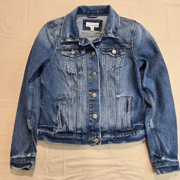 LOFT Girls Denim Jean Jacket Size XXS