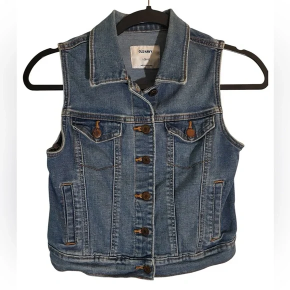 Trendy Old Navy Kid’s Classic Blue Denim Vest | Size 10/12