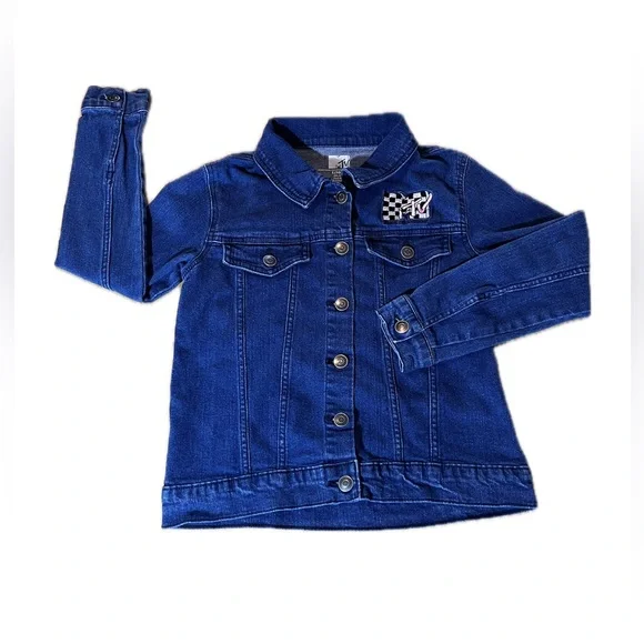 Girls MTV Jean Jacket Size Large 10/12 90’s throw Back
