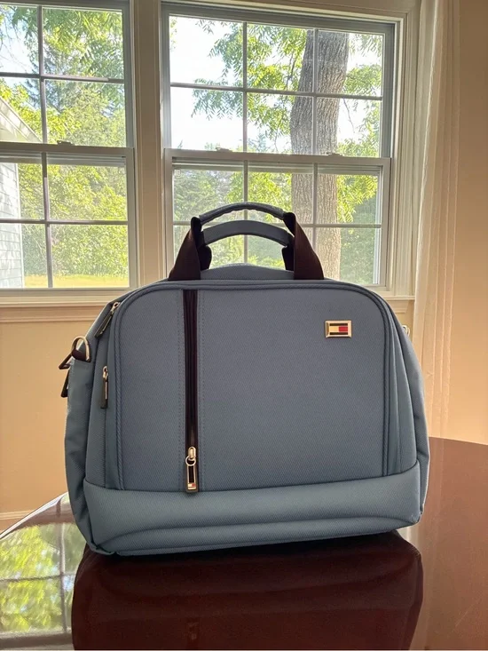 Men's Blue Travel & Laptop Carry Bag - Structured Briefcase Style