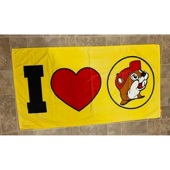 I Love Buc-ee's Beach Towel‎ Large Nautical Ocean